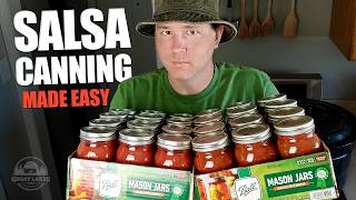 Easiest Recipe to Can Salsa with Fresh Tomatoes  Canning for Beginners [upl. by Enom]