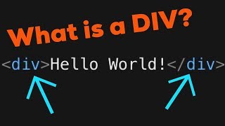 What is a DIV  HTML Basics 1 [upl. by Tnelc855]