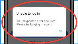 Facebook Unable To Login Problem  An Unexpected Error Occurred Please Try Logging In Again [upl. by Spanjian]