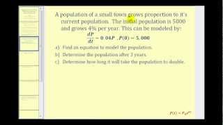 Applications of First Order Differential Equations  Exponential Growth Part 1 [upl. by Eniac]