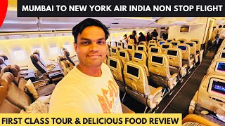 16 HOURS MUMBAI TO NEW YORK AIR INDIA Non Stop FLIGHT in BOEING 777  AIR INDIA FIRST CLASS Interior [upl. by Adnohs]