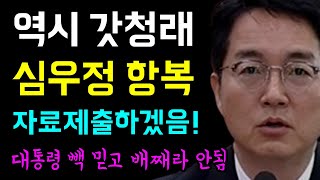 역시 갓청래 심우정 항복 자료 제출하겠음 대통령 빽 믿고 배째라 안됨 송석준 또 설레발 되로주고 말로 받아갔네ㅋ [upl. by Dehsar]