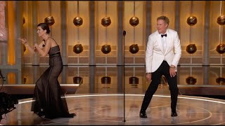 Will Ferrell amp Kristen Wiig Present Male Actor – Motion Picture MusicalComedy I 81st Golden Globes [upl. by Brnaby]