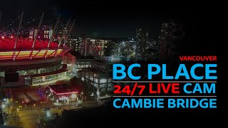 BC Place Vancouver Live Cam  Jazz Background Music [upl. by Nerine]