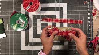 Easy bow tutorial  Door Hanger [upl. by Ardeha]