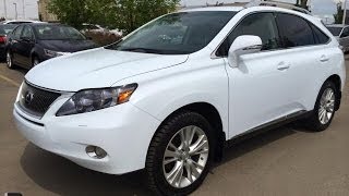 Pre Owned White 2010 Lexus RX 450h AWD Hybrid  Touring Package Review  Edmonton Canada [upl. by Ludovico]