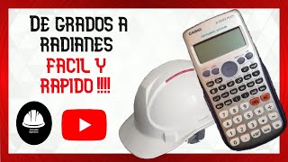 🔵Como pasar la calculadora de GRADOS a RADIANES FACIL Y RAPIDO🔥 [upl. by Selin]