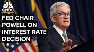 Federal Reserve Chair Jerome Powell speaks after Fed holds interest rates steady — 121323 [upl. by Llehsram]