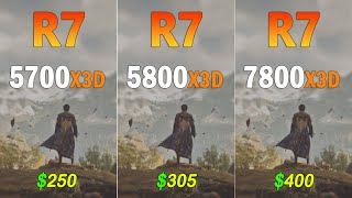 Ryzen 7 7800X3D vs 5800X3D vs 5700X3D  Worth upgrading to AM5 [upl. by Kilby]