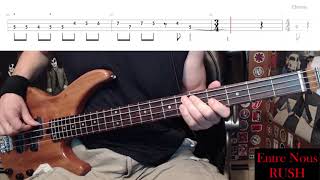 Entre Nous by Rush  Bass Cover with Tabs PlayAlong [upl. by Neerac886]