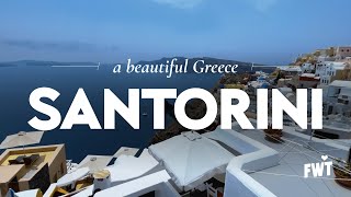 Beautiful Greece Part 1 I Two Days Trip in Santorini I No Talking Vlog with Captions [upl. by Nakeber]