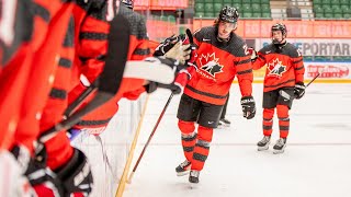 Highlights from Canada vs Switzerland in 2024 IIHF World Junior Championship pretournament action [upl. by Arhaz797]