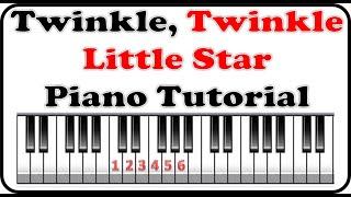 How to play Twinkle Twinkle Little Star  Playing Music By Numbers Piano Lesson [upl. by Cailly377]