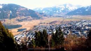 Zell am See Ortsteil Schüttdorf Blick vom Keilberg in das Tal auf Schüttdorf und die Areitbahn [upl. by Munmro594]