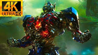 Transformers The Last Knight  Final Battle Scene  Autobots amp Knights vs Decepticons 4K HDR [upl. by Nodrog]