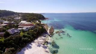 Aerial film of Hyams Beach Jervis Bay NSW  August 2016 [upl. by Jansen]