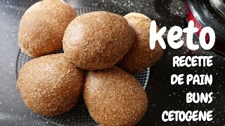 RECETTE DE PAIN CETOGENE  KETO BUNS RECIPE  LOW CARBS [upl. by Halyk]