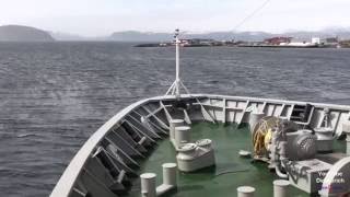 Zeitraffer Norwegen Hurtigruten MS Nordlys Hammerfest nach Loppa Øksfjord Finnmark Hurtigruta [upl. by Nate483]