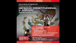 Maestría en Derecho Constitucional y Amparo [upl. by Moreland837]