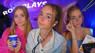 ASMR Soirée ROLEPLAYS💓 Docteur interview prof meilleure amie 🩺👩‍⚕️ [upl. by Idnac991]