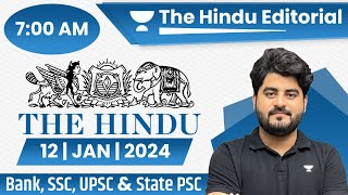 13 Jan 2024  The Hindu Analysis  The Hindu Editorial  Editorial by Vishal sir  Bank  SSC  UPSC [upl. by Ettevroc]