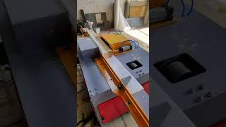 Auto wood pallet notching machine wood tray slotting machine [upl. by Raynata]