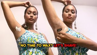 How to shave female underarms at home 🪒 Simple amp Easy 😊 [upl. by Leighton]