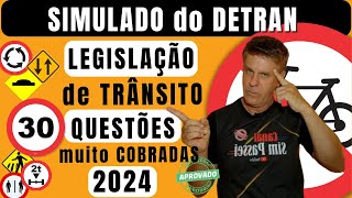 Simulado do DETRAN 2024 Questões da Prova teórica do DETRAN 2024 Exame legislação de trânsito 2024 [upl. by Norreht]