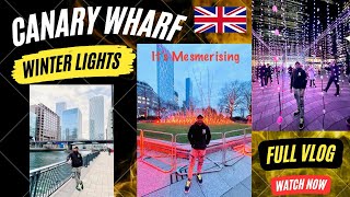 Amazing Winter Lights 2024  Canary Wharf  Spectacular Lights and Arts Installation  London UK [upl. by Katzir]