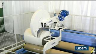 Roll cutting machines for the making of masks and medical clothing with meltblow spunlace nonwoven [upl. by Snahc]