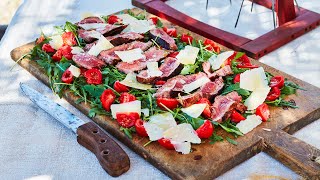 Florentine Steak Salad Tbone arugula Parmesan [upl. by Codee]