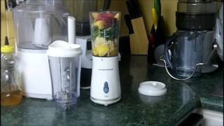 Hamilton Beach Single Serve Blender Smoothie Maker Review  making a smoothie  green smoothie [upl. by Gierk]