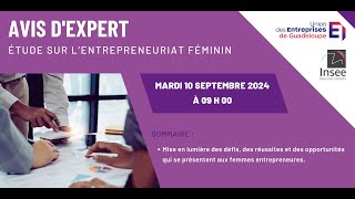 Avis dexpert CFL x INSEE  Étude sur lentrepreneuriat féminin [upl. by Enileqcaj]