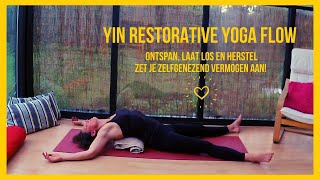 Yin Restorative yoga ontspan laat los en herstel  Nederlandse yoga [upl. by Anerak]