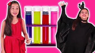 LEARN COLORS WITH MAGIC POTIONS 🌈 Malice Pranks Isabella  Princesses In Real Life  Kiddyzuzaa [upl. by Amlas]