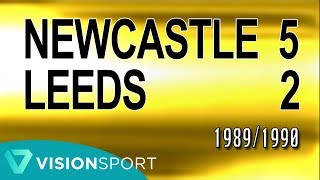 NEWCASTLE 52 LEEDS 19891990  Retro Match of the Day [upl. by Treblig]