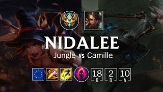 Nidalee Jungle vs Camille  EUW Challenger Patch 822 [upl. by Adnicul]