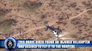 Brave woman rescues injured helicopter [upl. by Atiuqad]