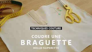 COUDRE UNE BRAGUETTE  TUTO COUTURE TECHNIQUE [upl. by Schifra]