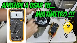 Así se utiliza correctamente el multimetro o multi tester con las funciones mas usadas en trabajo [upl. by Bohannon]