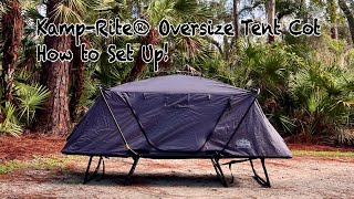 KampRite® Oversize Tent Cot How to Set Up [upl. by Neffets884]