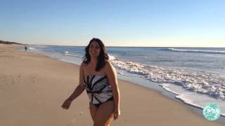 Curvy by Capriosca Swimwear  Beautiful Butterfly Flouncy Bandeau Plus Size Swimsuit [upl. by Rist203]