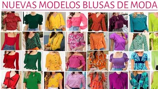 BLUSAS DE MODA 2024  modernas finas sofisticadas  BLUSAS PARA MUJER 2023  MODA PARA MUJER 2024 [upl. by Tatia]