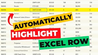 Automatically Highlight Rows in Excel When You Click the Cell [upl. by Acinaj]