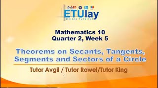 Theorems on Secants Tangents Segments and Sectors of a Circle  Math 10  Quarter 2 Week 5 [upl. by Bradan]