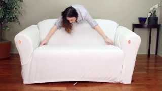 CaberSureFit  One Piece Stretch Slipcover  HowToVideo [upl. by Korenblat]