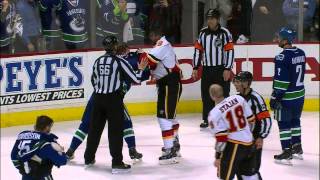 Gotta See It Flames amp Canucks brawl to end Game 2 [upl. by Anillehs]