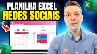 Planilha de Calendário de Posts de Redes Sociais Excel [upl. by Ericha]