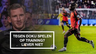 Jan Vertonghen over de Rode Duivels en Jeremy Doku quot1 op 1 bijna niet af te stoppenquot [upl. by Radnaxela]