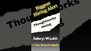 Thoughtworks Direct Hiring 2024  Off Campus drive 2024 job offcampus [upl. by Crawford]